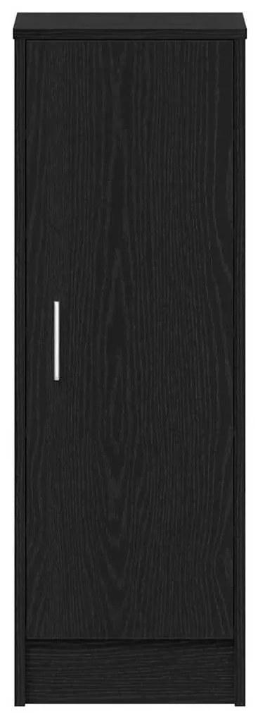 vidaXL Μαύρη Ντουλάπα Για Παπούτσια από Δρυς 32x35x92 εκ, Με Επεξεργασμένο Ξύλο