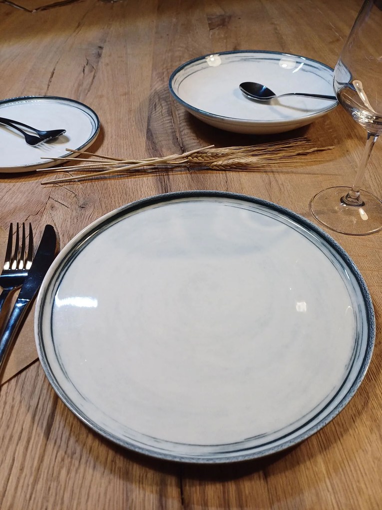 Σερβίτσιο Πιάτων Πορσελάνης Frame Vertical - Σετ για 6 άτομα – 18τμχ - Kutahya Porselen