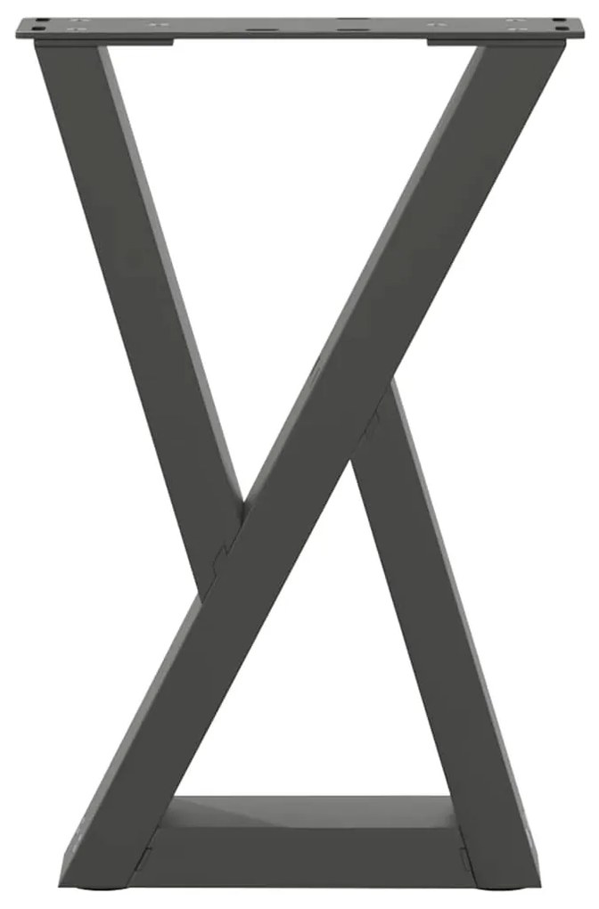 vidaXL Πόδια Τραπεζιού Σαλονιού 2 τεμ. Ανθρακί 28x(42-43,3) εκ. Ατσάλι