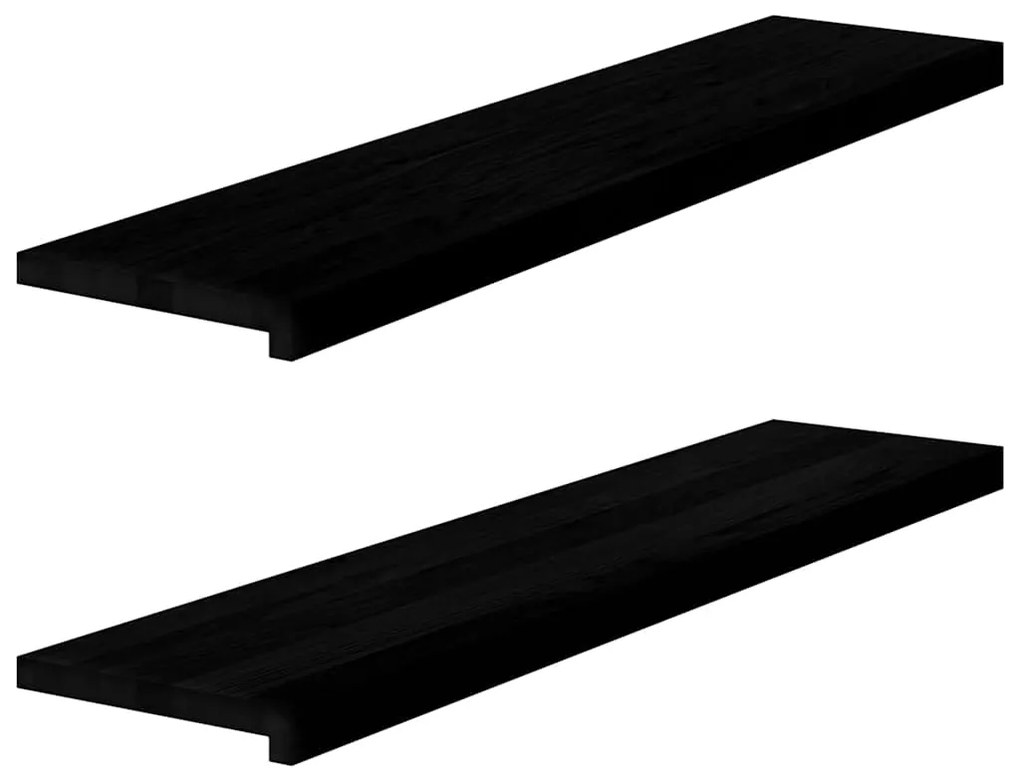 vidaXL Περβάζια παραθύρων 2 τεμ. Σκ. Καφέ 110x25x2εκ. Μασίφ Ξύλο Δρυός