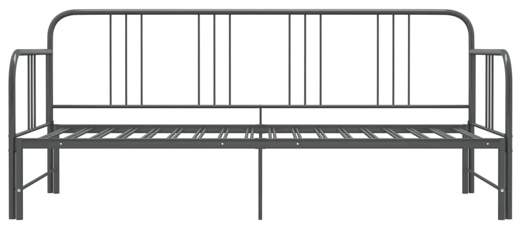 vidaXL Πλαίσιο για Καναπέ - Κρεβάτι Γκρι 90 x 200 εκ. Μεταλλικό