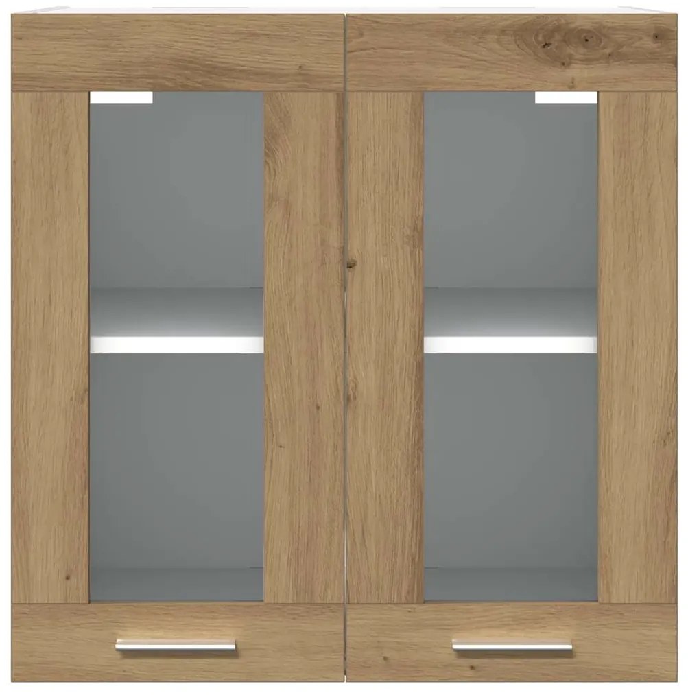 Ντουλάπι τοίχου κουζίνας με γυάλινη πόρτα Artisan Oak - Καφέ