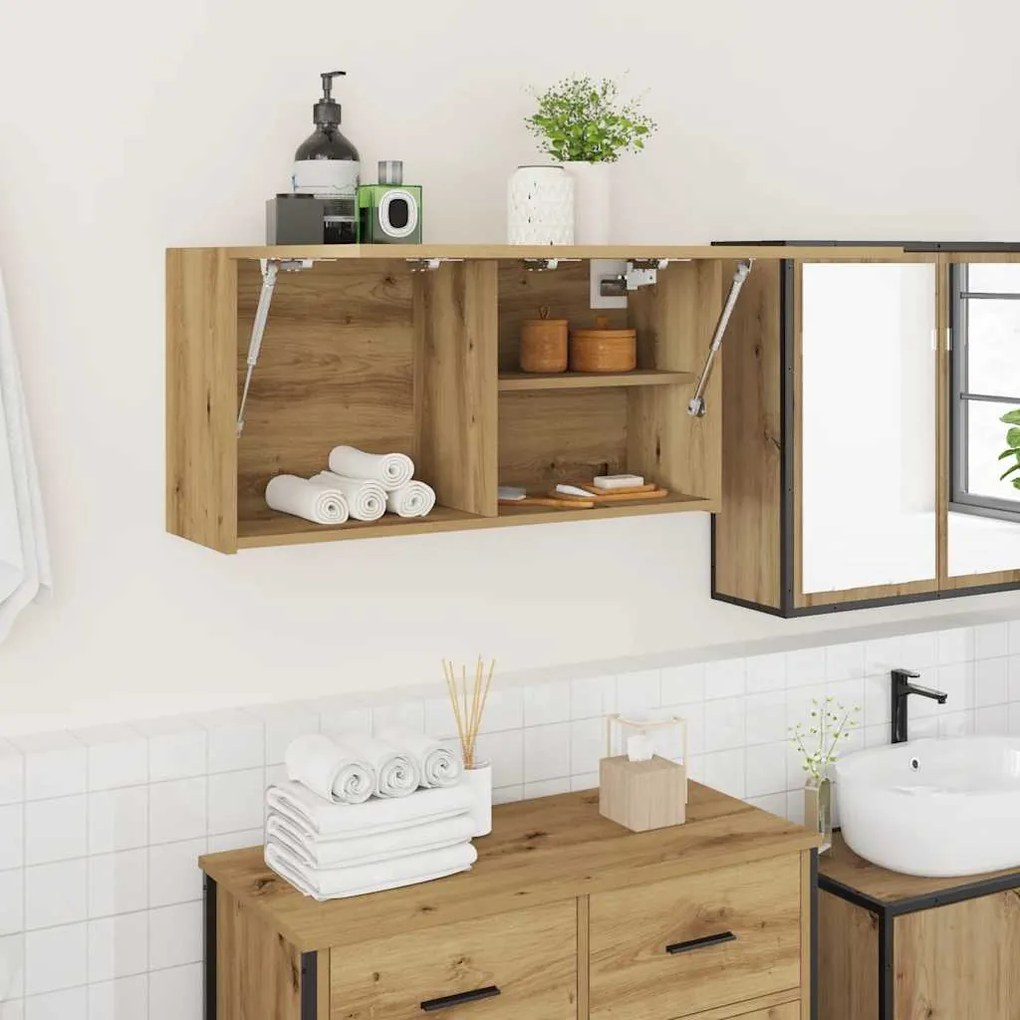 vidaXL Ντουλάπι τοίχου μπάνιου Artisan Oak Κατασκευασμένο ξύλο