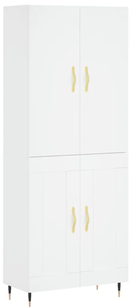 vidaXL Ντουλάπι Λευκό 69,5x34x180 εκ. από Επεξεργασμένο Ξύλο