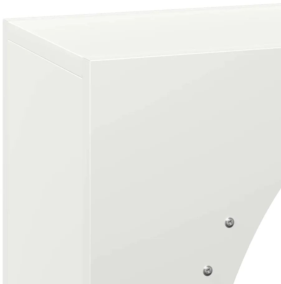 vidaXL Ράφι Καυσόξυλων Λευκό 50x23x100 εκ. Χάλυβας ψυχρής έλασης