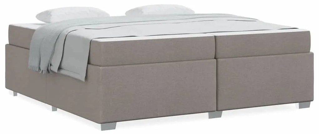 vidaXL Σκελετός Κρεβατιού Taupe 200 x 200 cm ύφασμα