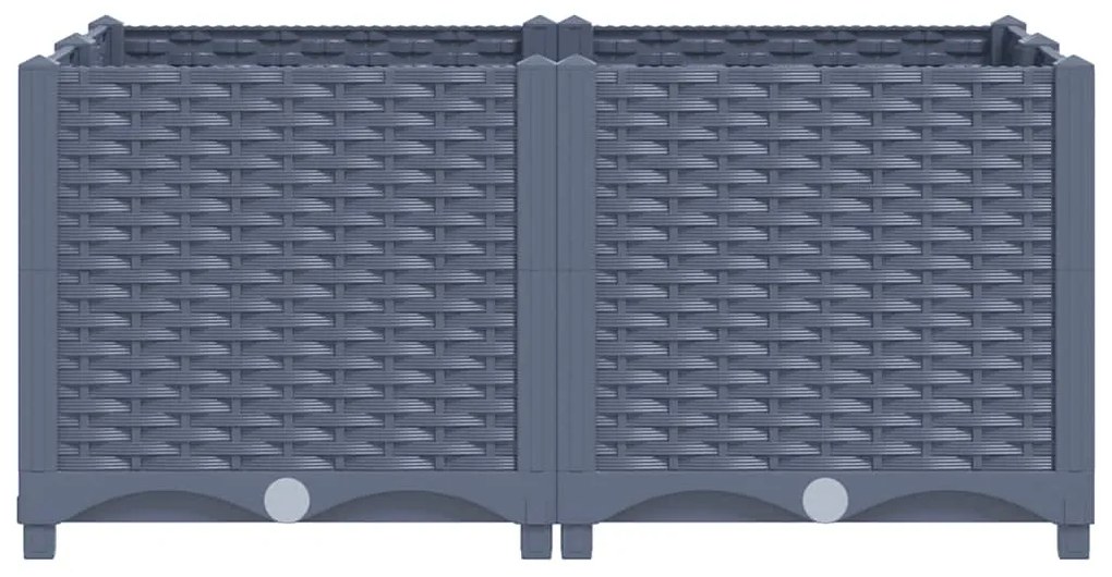 vidaXL Ζαρντινιέρα 80 x 80 x 38 εκ. από Πολυπροπυλένιο