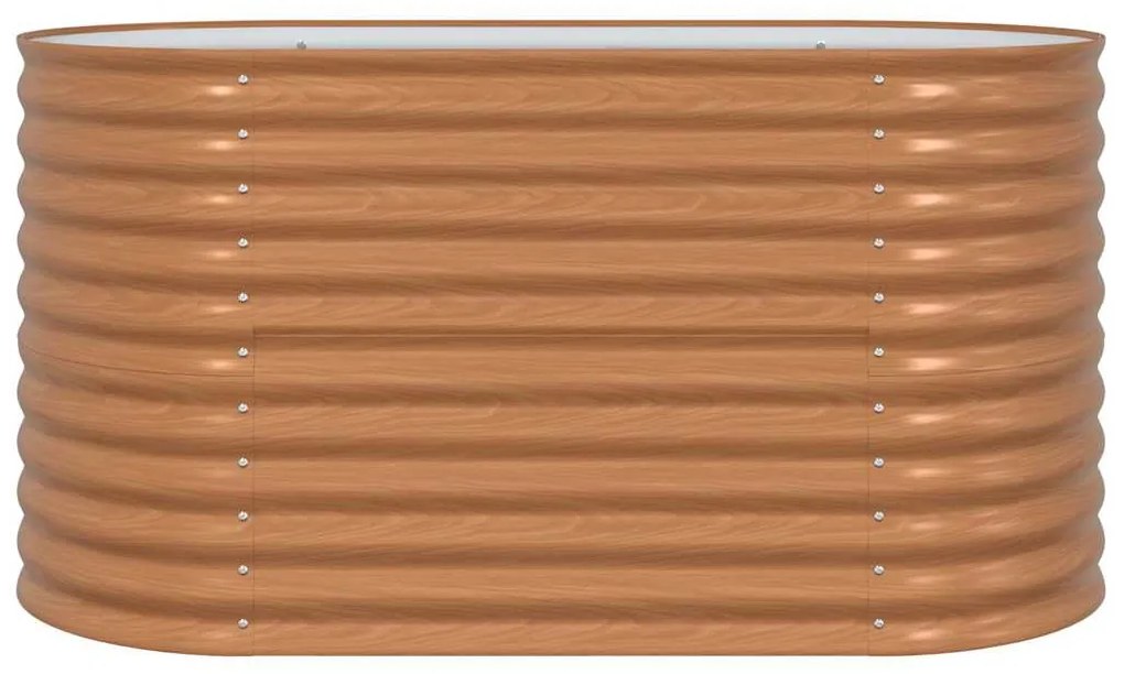 vidaXL Υψωμένος Κήπος Καφέ με Ξύλινη Όψη 160 x 80 x 81 εκ. Μεταλλικός