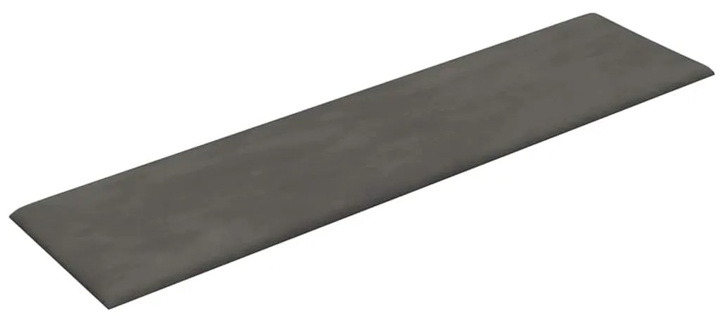 vidaXL Πάνελ Τοίχου 12 τεμ. Σκούρο Γκρι 60x15 εκ. 1,08 μ² Βελούδο