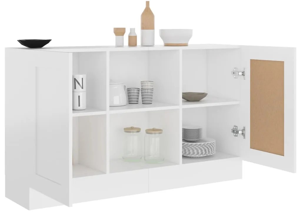 vidaXL Μπουφές Λευκός 120 x 30,5 x 70 εκ. από Επεξ. Ξύλο