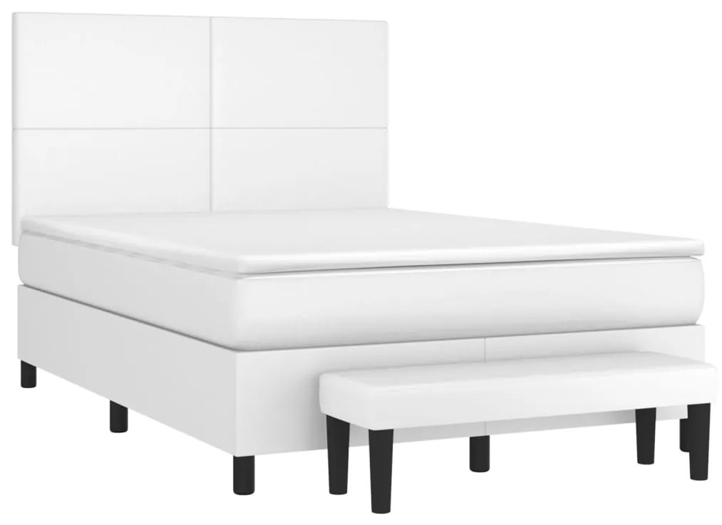 ΚΡΕΒΑΤΙ BOXSPRING ΜΕ ΣΤΡΩΜΑ ΛΕΥΚΟ 140X190ΕΚ.ΑΠΟ ΣΥΝΘΕΤΙΚΟ ΔΕΡΜΑ 3137540