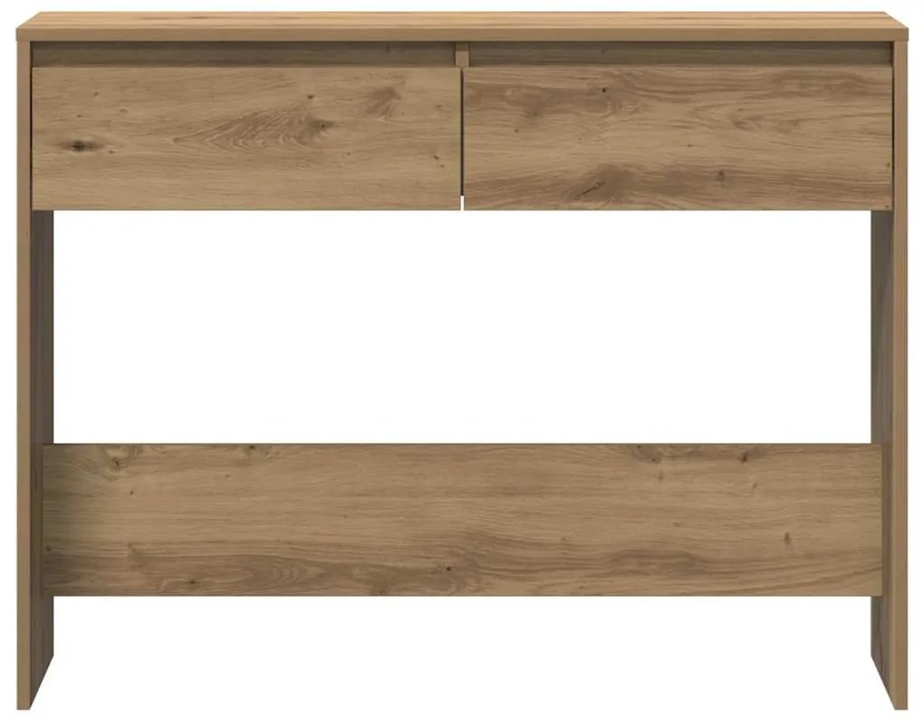 vidaXL Τραπέζι Κονσόλα Αρτισιανή Δρυς 100x35x76,5εκ Επεξεργασμένο Ξύλο