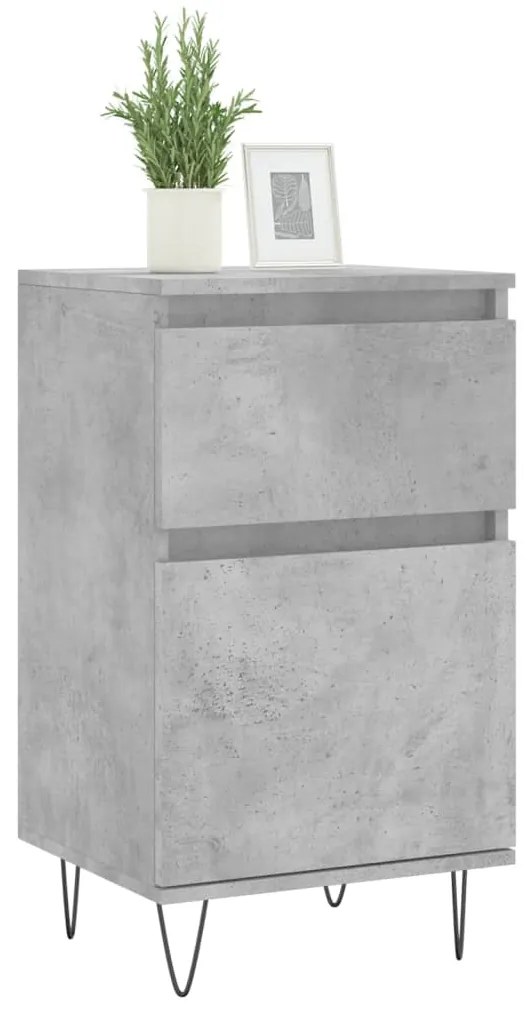 vidaXL Συρταριέρα Γκρι Σκυροδ. 40 x 35 x 70 εκ. από Επεξεργασμένο Ξύλο