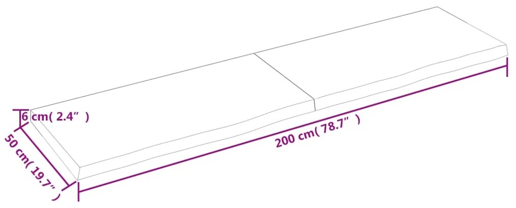 ΡΑΦΙ ΤΟΙΧΟΥ ΣΚΟΥΡΟ ΓΚΡΙ 200X50X6 ΕΚ. ΕΠΕΞΕΡΓ. ΜΑΣΙΦ ΞΥΛΟ ΔΡΥΟΣ 363849