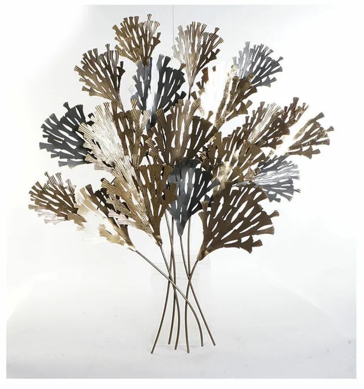 Διακόσμηση τοίχων DKD Home Decor Χρυσό Μέταλλο Χάλκινο Ανοιχτό (108 x 10 x 117.5 cm)