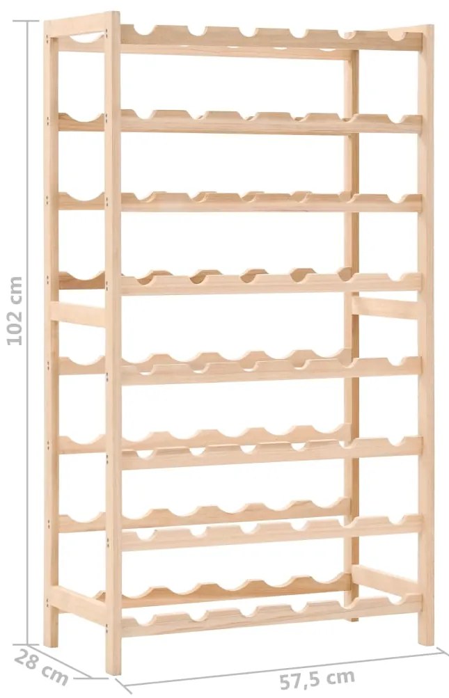 vidaXL Ραφιέρα/Σταντ Κρασιών 57,5 x 28 x 102 εκ. από Ξύλο Κέδρου