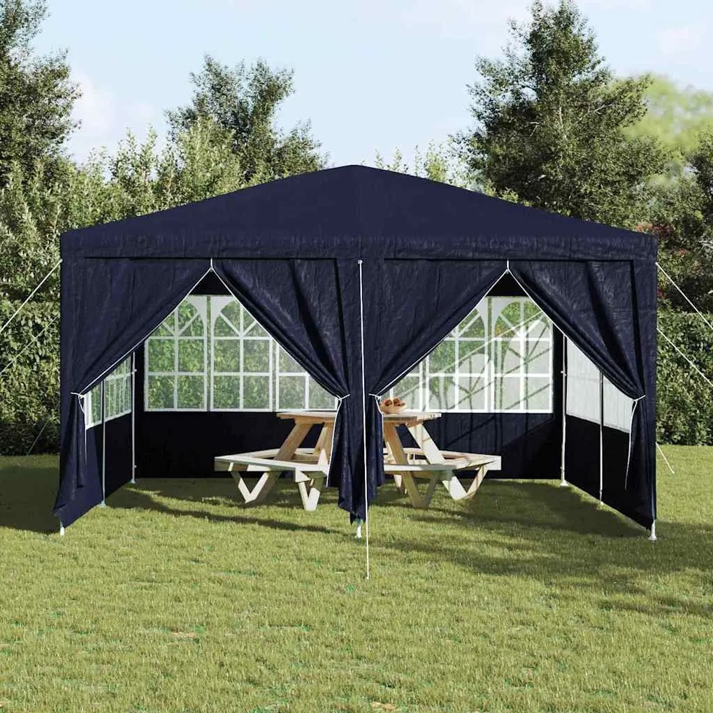 vidaXL Σκηνή Πάρτυ Μπλε και άσπρο 400 x 400 x 266 εκ