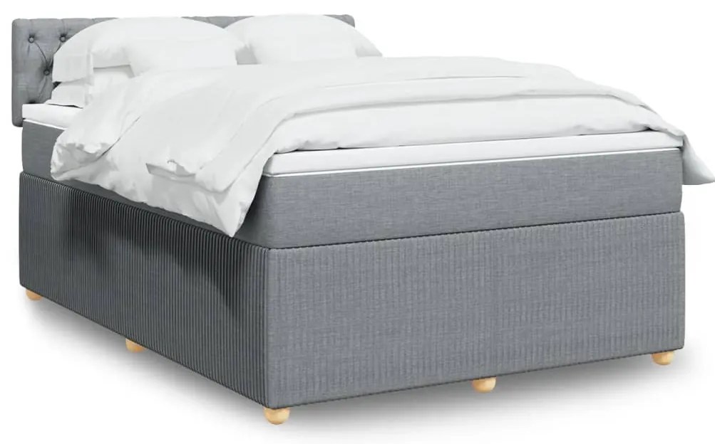 vidaXL Κρεβάτι Boxspring με Στρώμα Αν. Πράσινο 160x200εκ Υφασμάτινο
