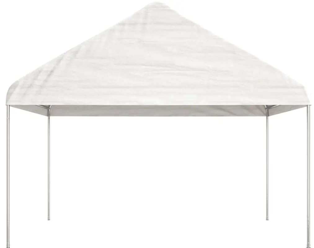 vidaXL Κιόσκι με Τέντα Λευκό 13,38 x 4,08 x 3,22 μ. από Πολυαιθυλένιο