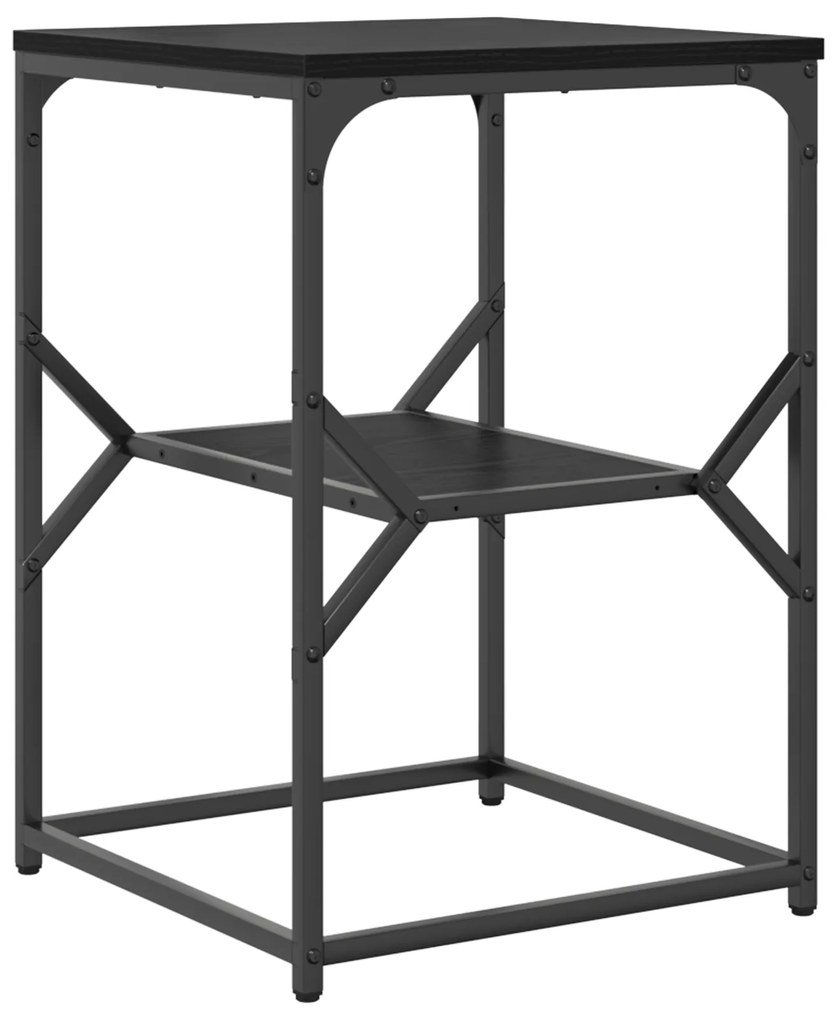 vidaXL Τραπεζάκι Μαύρο Δρυς 41x40x60 εκ Κατασκευασμένο Ξύλο