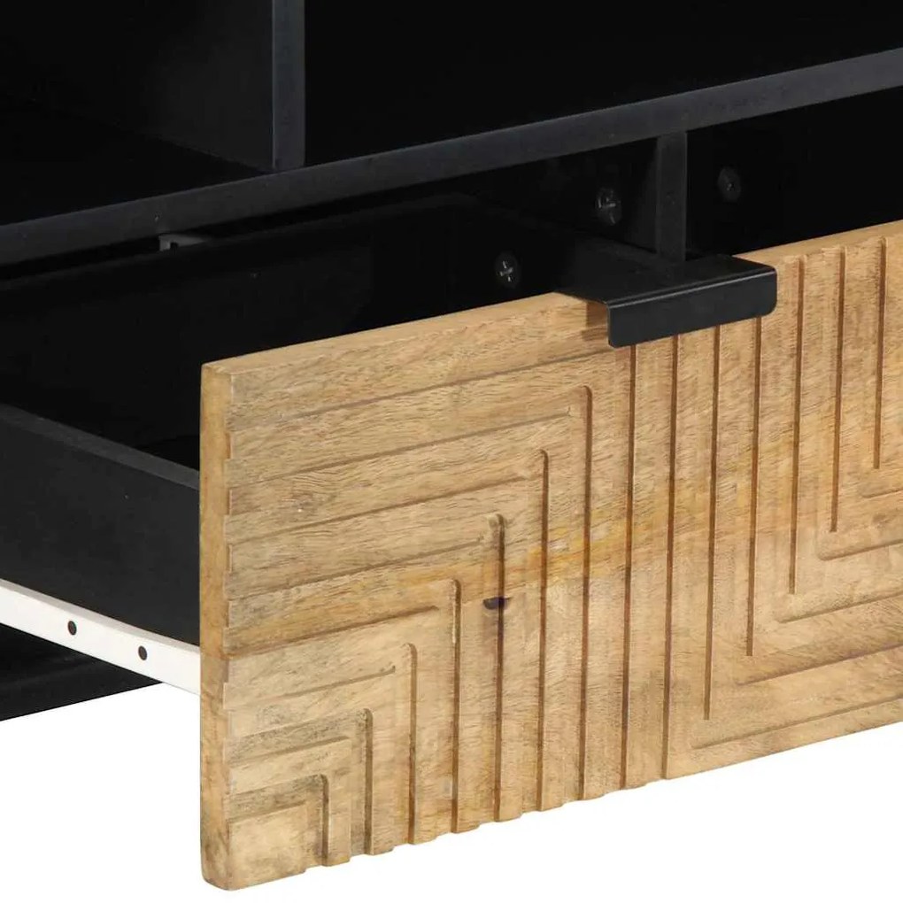 vidaXL Ντουλάπι τηλεόρασης καφέ 100x33x46 cm μασίφ ξύλο Mango