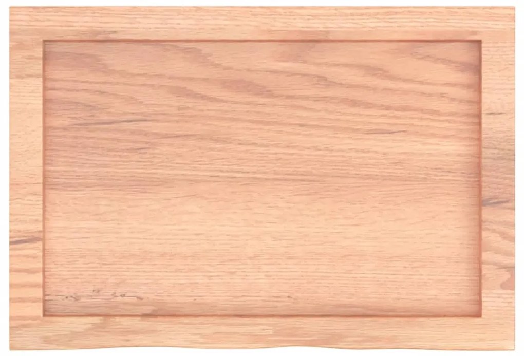 vidaXL Επιφ .Τραπεζιού Αν. Καφέ 60x40x(2-6) εκ. Επεξ. Μασίφ Ξύλο Δρυός