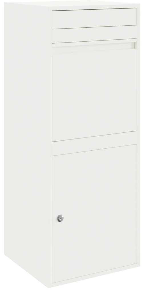 vidaXL Θυρίδα Πακέτων Λευκό 41 x 38 x 103 εκ Ατσάλι