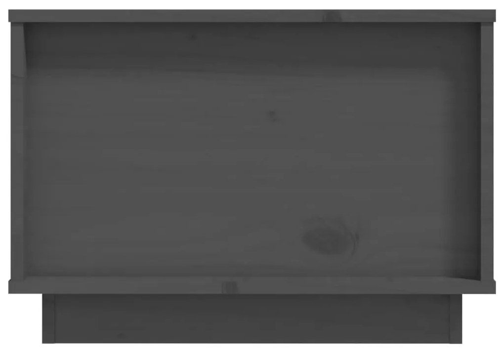 Τραπεζάκι Σαλονιού Γκρι 60x50x35 εκ. από Μασίφ Ξύλο Πεύκου - Γκρι