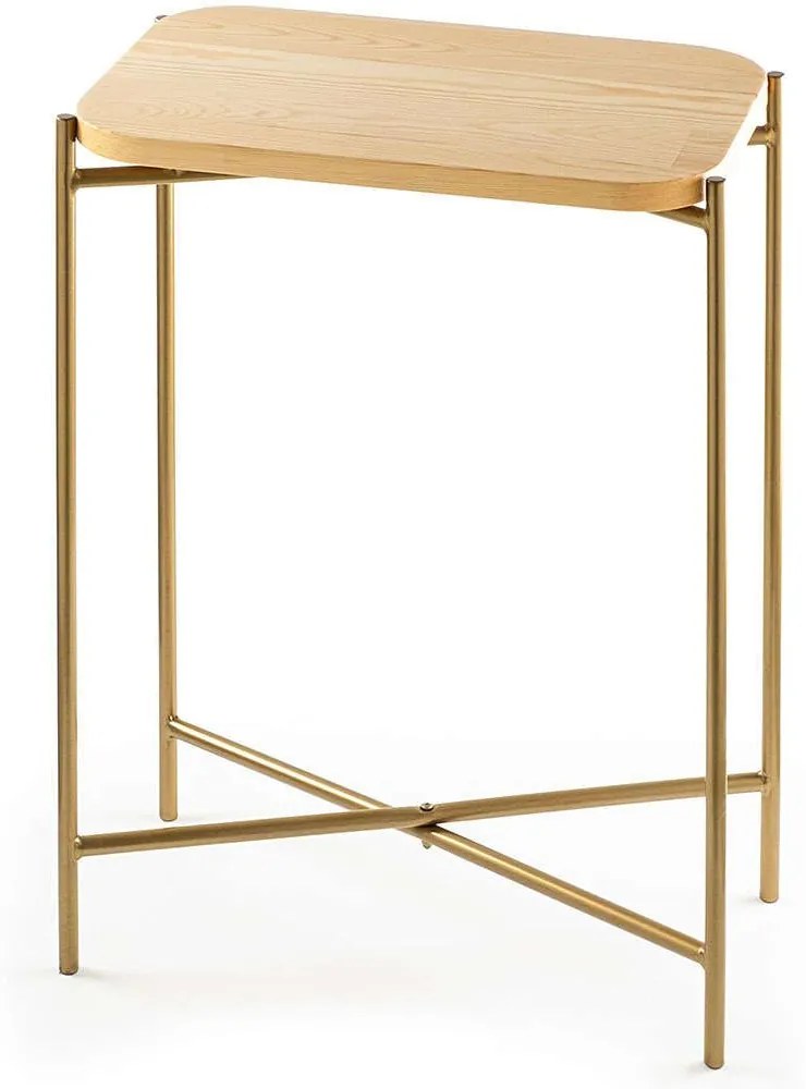 Τραπεζάκι Βοηθητικό 247HFM1143 40x26x56cm Natural-Gold