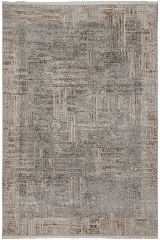 Χαλί Germaine JG68A Light Grey-Grey Βιοκαρπέτ 160X230cm