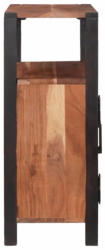 vidaXL Πλαϊνό γραφείο Καφέ 70 x 30 x 75 εκ Μασίφ ξύλο ακακίας