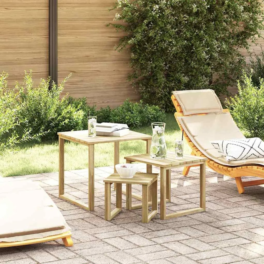 vidaXL Τραπέζι Ξαπλώστρας Καφέ 50.5 x 50 x 46 εκ.