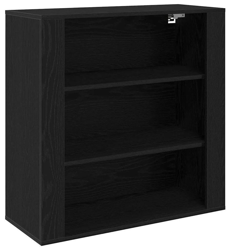 vidaXL Highboard Μαύρη Οξυά 80 x 33 x 150 εκ Επεξεργασμένο ξύλο