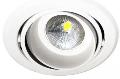 Χωνευτό Σποτ Φωτιστικό Ψευδοροφής Downlight LED 42W Διπλή Περιστροφή 6500Κ Φ19,5cm Dos 195-G Interlight-19483-Ασημί 19483