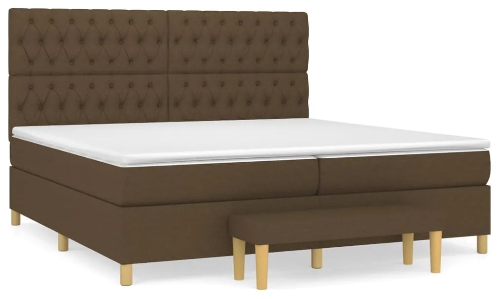 ΚΡΕΒΑΤΙ BOXSPRING ΜΕ ΣΤΡΩΜΑ ΣΚΟΥΡΟ ΚΑΦΕ 200X200 ΕΚ. ΥΦΑΣΜΑΤΙΝΟ 3137424