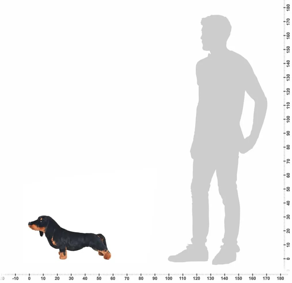 Παιχνίδι Σκύλος Ντάκσχουντ σε Όρθια Στάση Μαύρο XXL Λούτρινο - Μαύρο
