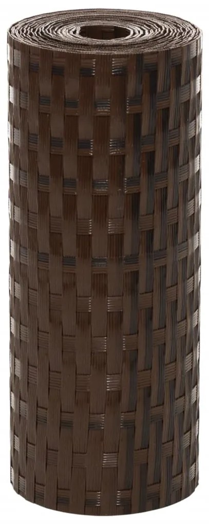 vidaXL Διαχωριστικά Βεράντας 10 τεμ. Καφέ&amp;Μαύρο 255x19 εκ. Συνθ. Ρατάν