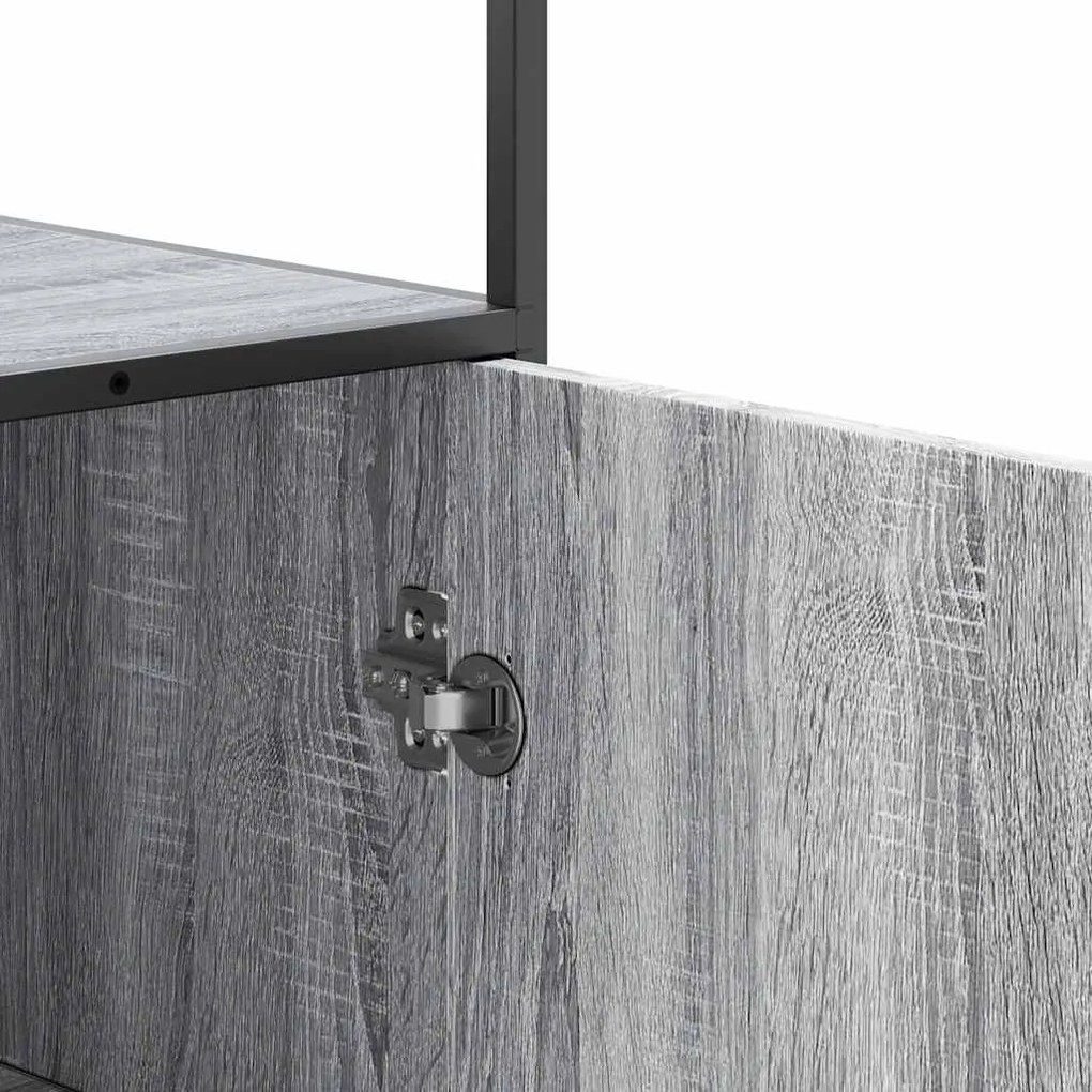Highboard Grey Sonoma Κατασκευασμένο ξύλο και μέταλλο - Γκρι sonoma