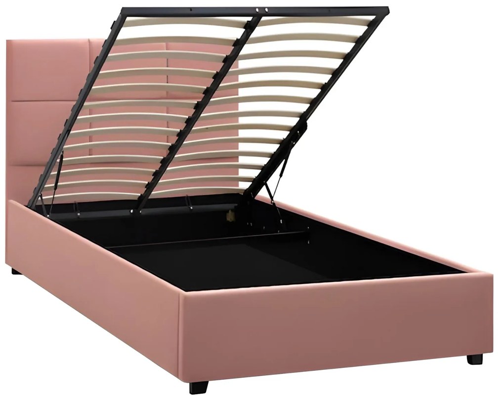 Κρεβάτι Μονό ArteLibre CLOUDREST Σάπιο Μήλο Ύφασμα 214x127.5x109cm (Στρώμα 120x200cm)