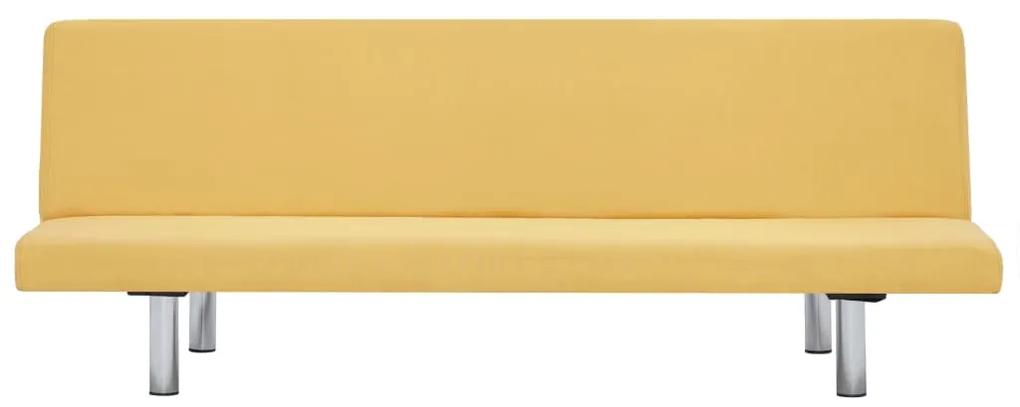 vidaXL Καναπές - Κρεβάτι Κίτρινος από Πολυεστέρα