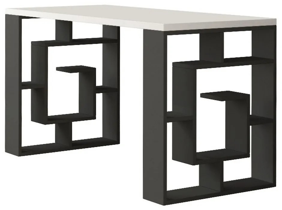 Γραφείο Εργασίας Labirent 214194 140x60x75cm Anthracite - White