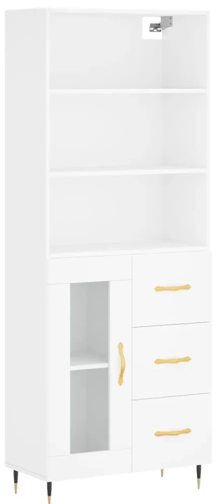vidaXL Ντουλάπι Λευκό 69,5x34x180 εκ. από Επεξεργασμένο Ξύλο