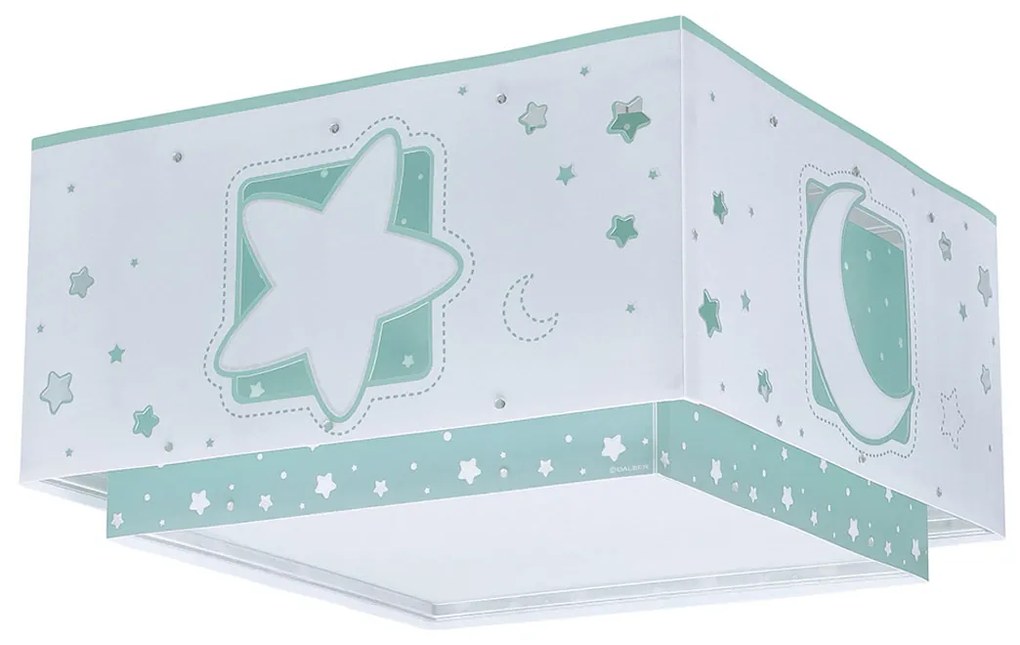 Παιδικό Φωτιστικό Πλαφονιέρα Ango Moonlight Green 63236 H