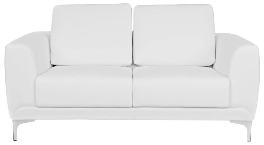 Καναπές Διθέσιος KΕΝΖΙΕ με PU Λευκό 142x81x81 εκ. 142x81x81 εκ.