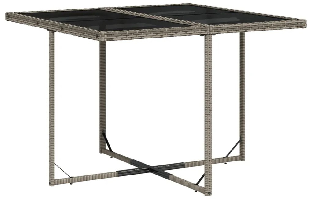 vidaXL Σετ Τραπεζαρίας Κήπου 11 Τεμαχίων Γκρι Συνθ. Ρατάν με Μαξιλάρια