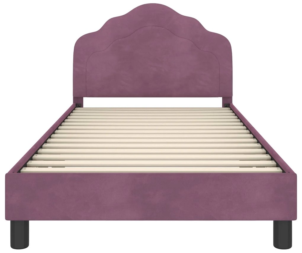 vidaXL Κρεβάτι Παιδικής Κρεβατοκάμαρας με Κεφαλάκι Μοβ 90 x 190 cm