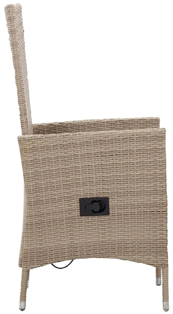 vidaXL Πολυθρόνες Εξωτερ. Χώρου 2 τεμ. Μπεζ Συνθ. Ρατάν με Μαξιλάρια