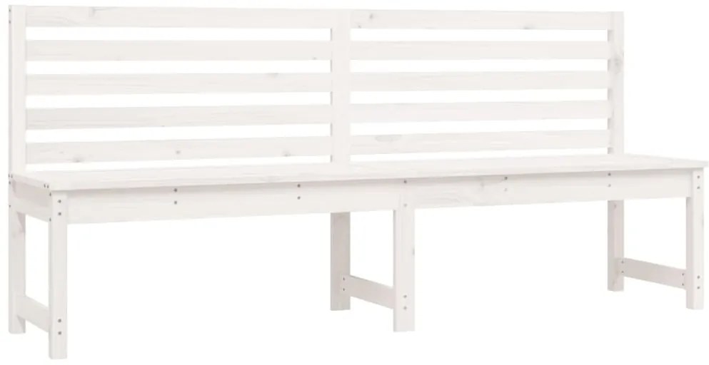 vidaXL Παγκάκι Κήπου Λευκό 201,5εκ. από Μασίφ Ξύλο Πεύκου