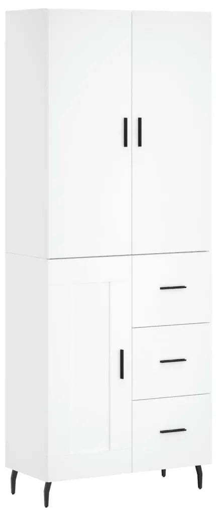 vidaXL Ντουλάπι Λευκό 69,5x34x180 εκ. από Επεξεργασμένο Ξύλο