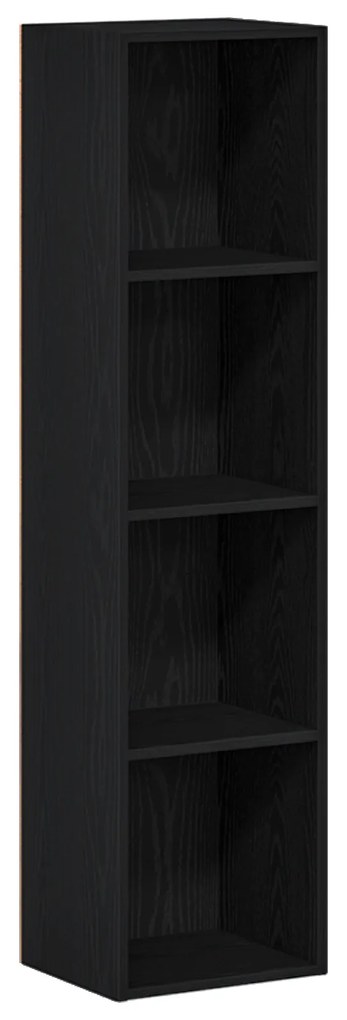 vidaXL Βιβλιοθήκη Μαύρη Δρυς 36x30x143 εκ. Επεξεργασμένο ξύλο